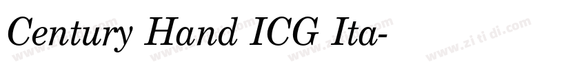 Century Hand ICG Ita字体转换